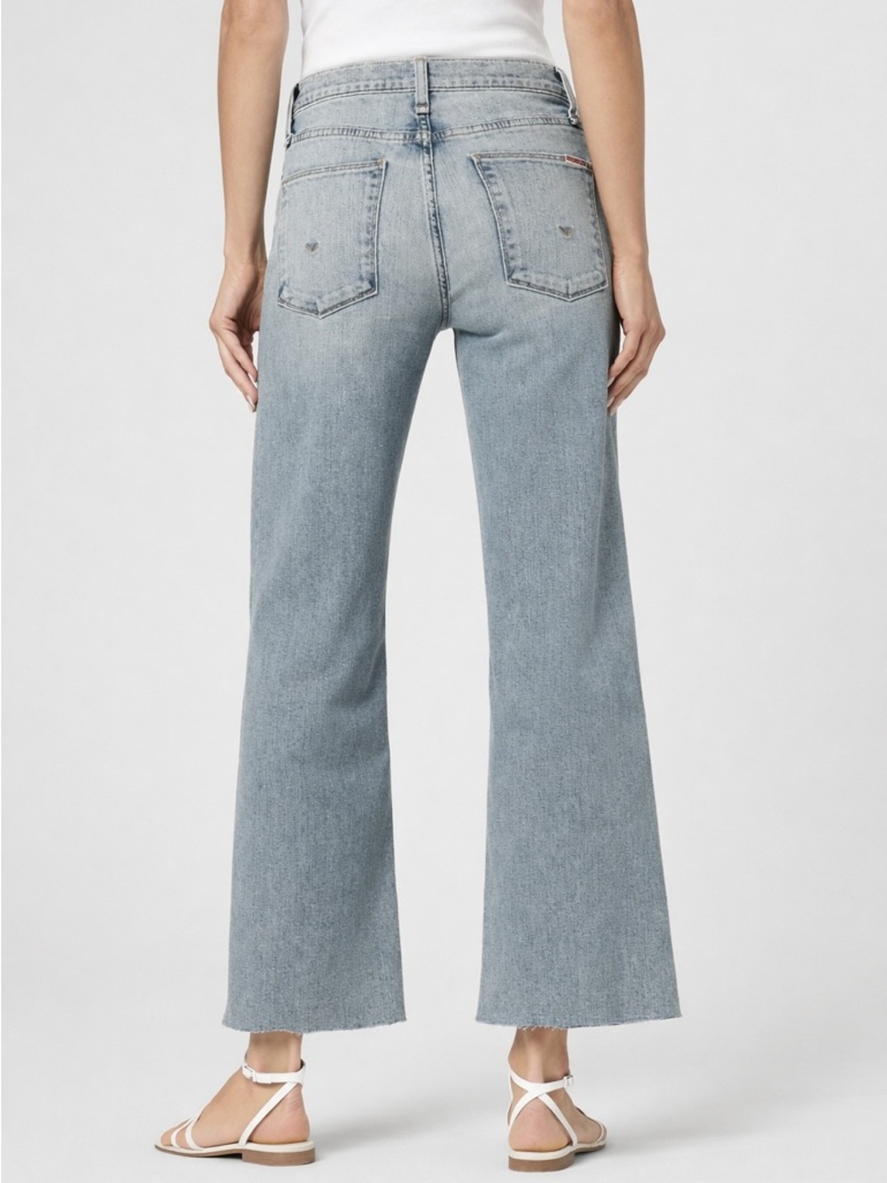 Hudson Rosalie Wide Leg Crop Light Wash High-Rise Jeans - MSRP $225 NWT Size 27